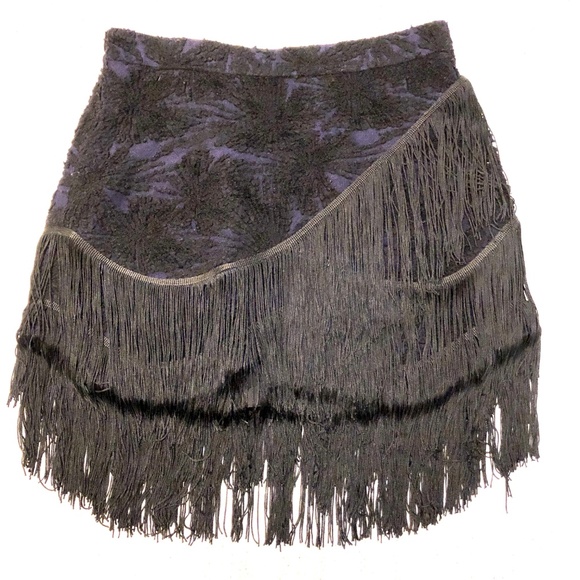 Rebecca Minkoff Mia Boucle Fringe Skirt - Picture 2 of 9